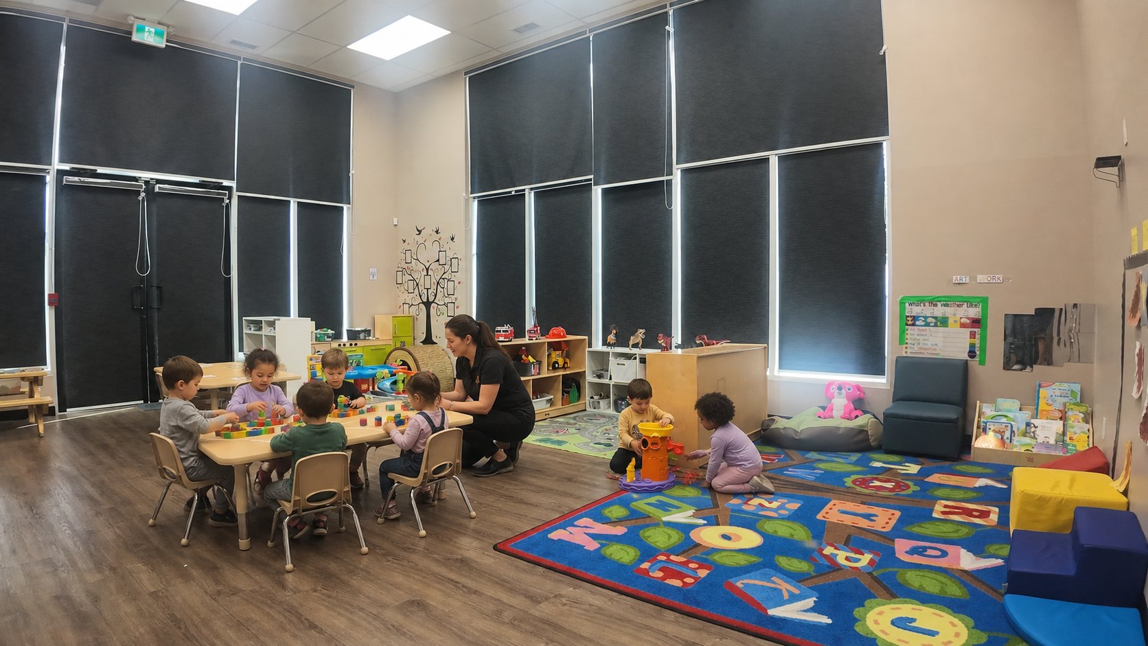 Children sharing time together in a Curious Minds classroom