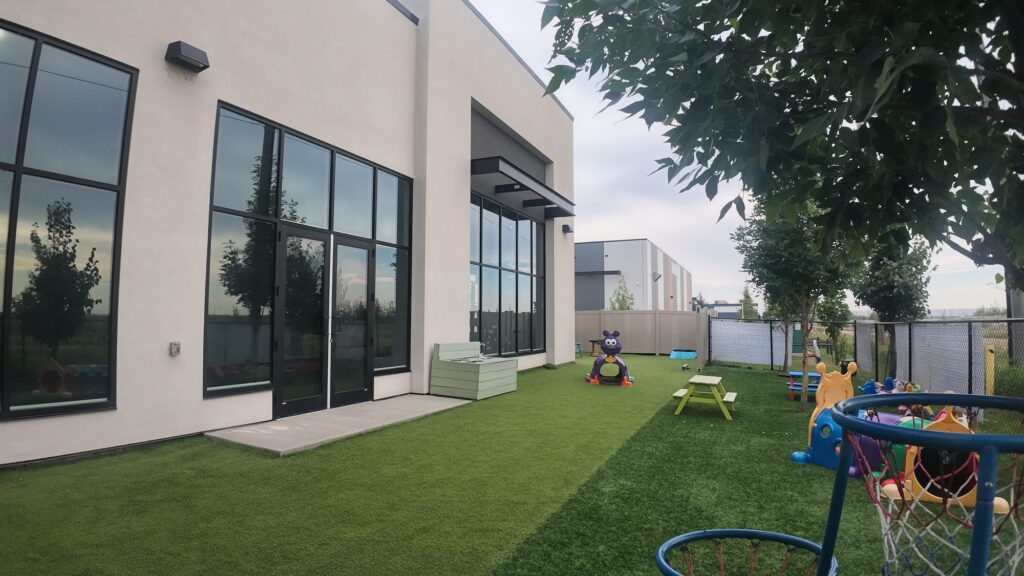 3,300 sq. ft. Outdoor Playground at Curious Minds Daycare and OSC in southwest Edmonton